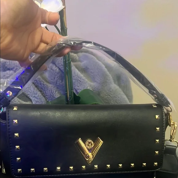 Valentino Orlandi Purse & Wallet  Gold Studs Shoulder/Handbag/Crossbody NWT - Picture 3 of 9